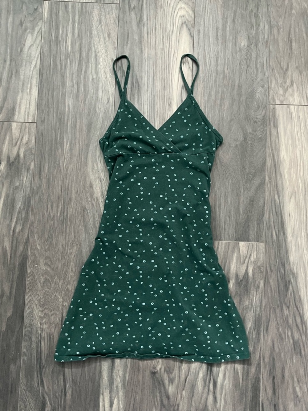 Brandy Melville Amara Floral Dress Dark Green